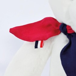 L’Ours Élysée – Doudou plat fabriqué en France – 22 cm - DOUDOU ET COMPAGNIE