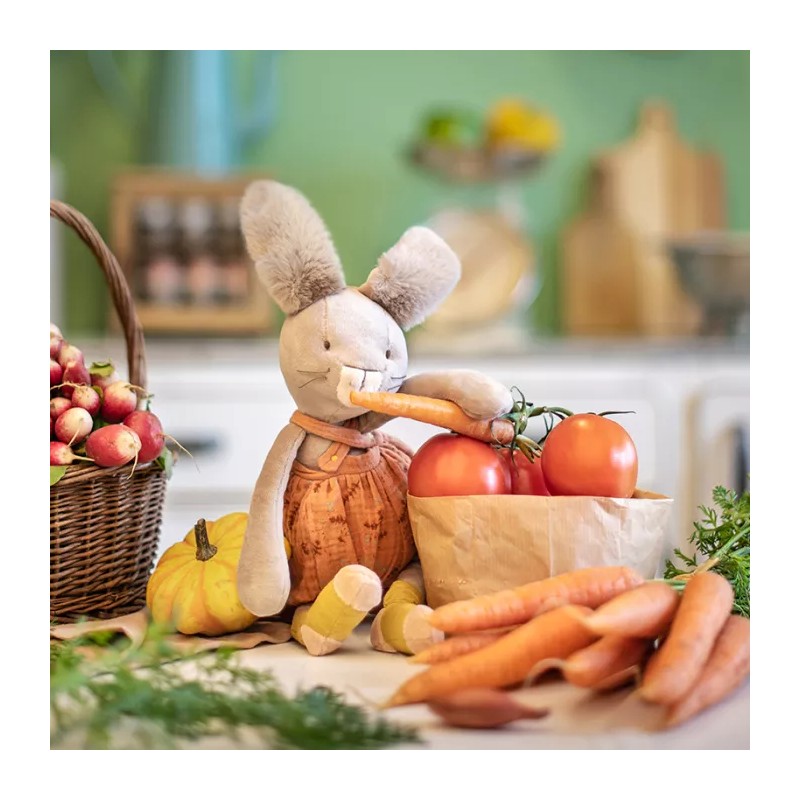 Peluche Lapin argile MOULIN ROTY