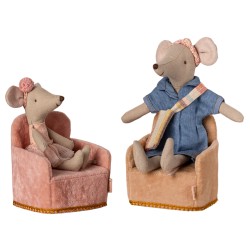 Fauteuil, Souris - Rose - MAILEG