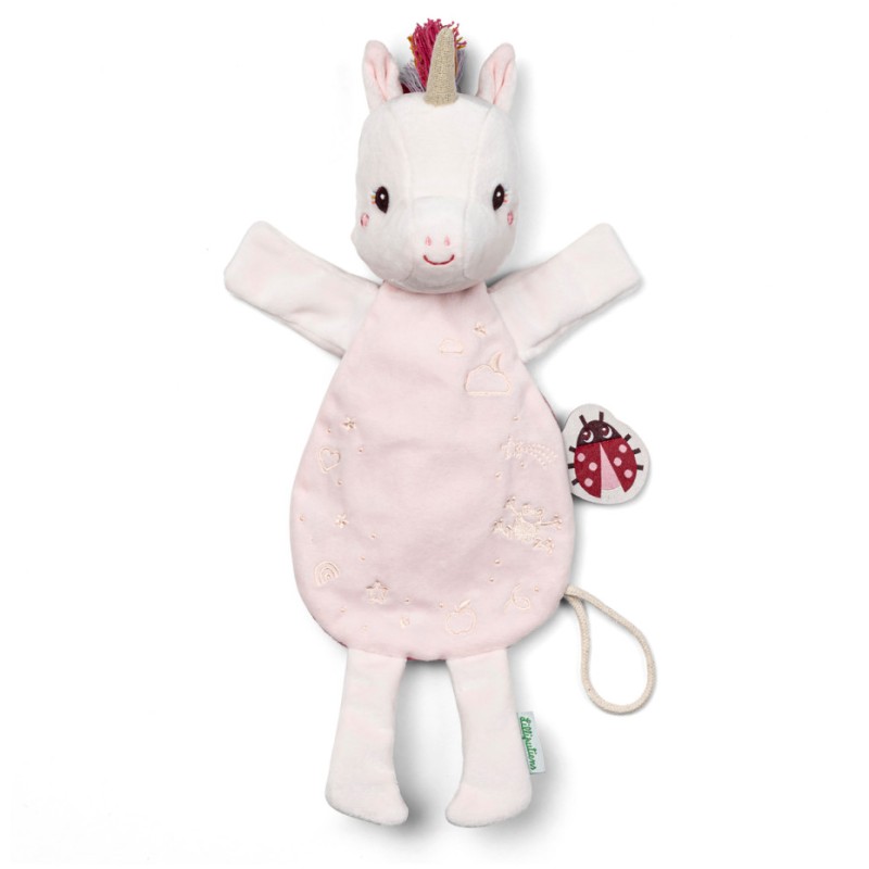 Doudou marionnette phosphorescent licorne - lilliputiens