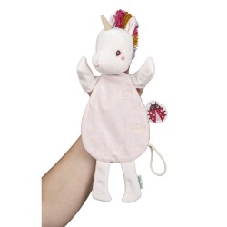 Doudou marionnette phosphorescent licorne - lilliputiens