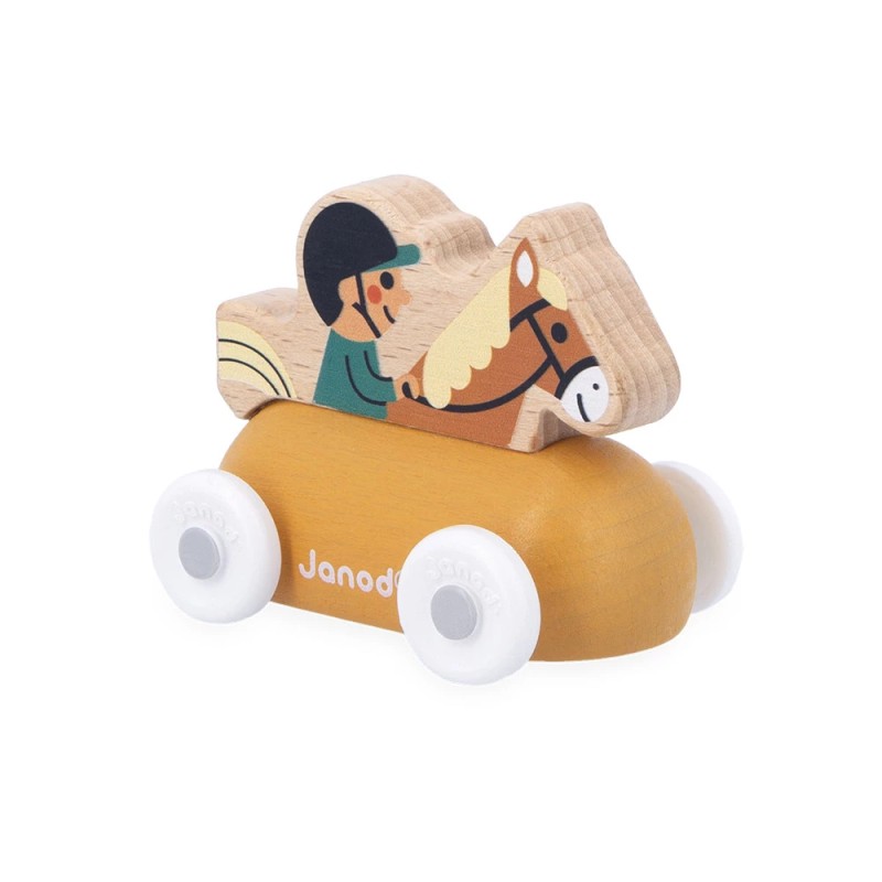 VEHICULE - Voiture cavalier en bois - jANOD