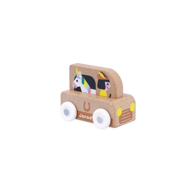 VEHICULE - Van à licorne en bois - JANOD