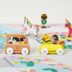 VEHICULE - Van à licorne en bois - JANOD