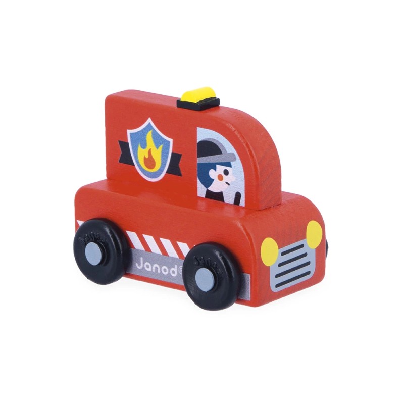 VEHICULE - Camion de pompiers en bois - JANOD