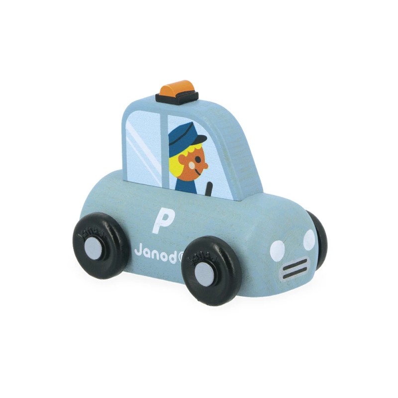 VEHICULE - Voiture de police en bois - JANOD