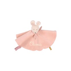 Doudou souris rose - la...