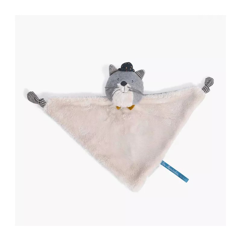 Doudou chat gris clair Fernand Moulin Roty