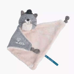 Doudou chat gris clair Fernand Moulin Roty