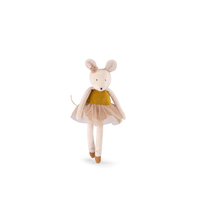 Petite peluche souris or Moulin Roty