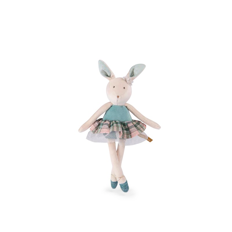 Petite peluche lapin bleu Moulin Roty