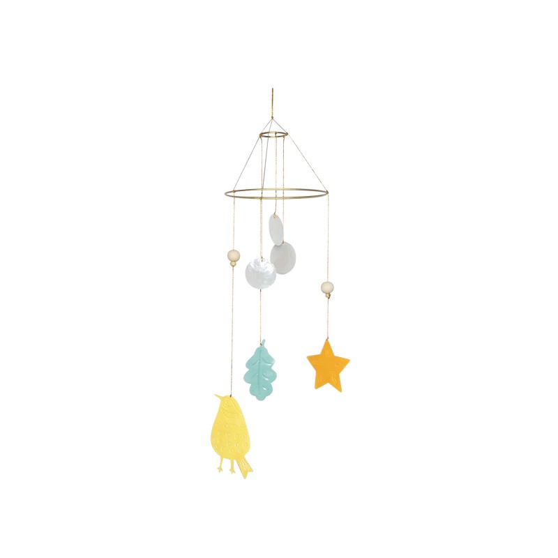 Mobile déco pour enfant - Nacre et Étoile - l'oiseau bateau