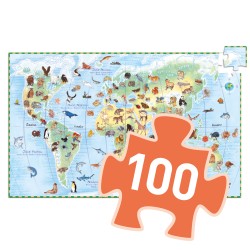 Animaux du monde 100pcs +livret - djeco