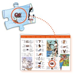 Animaux du monde 100pcs +livret - djeco