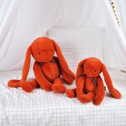 Peluche Lapin – Orange potiron – Méloé - mailou tradition