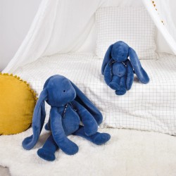 Peluche Lapin – Bleu – Méloé - mailou tradition