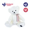 L’Ours Français – Ours en peluche blanc – Gaby – 50 cm - mailou tradition