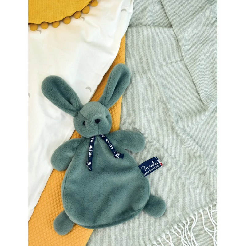 Doudou Lapin vert sauge – Dorlotin - mailou tradition