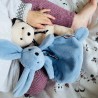 Doudou plat Lapin Dorlotin – Bleu - mailou tradition