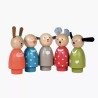 Set de 5 personnages en bois - moulin roty